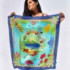 Mulberry Silk Scarf St. Lucia Blue