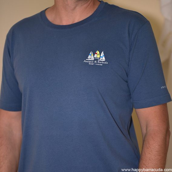 Antigua t-shirt sailing boats logo navy