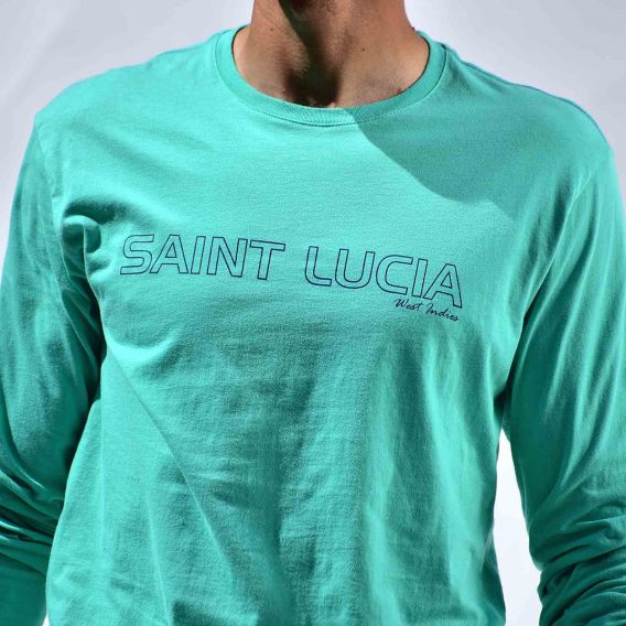 Long Sleeve T-Shirt Mint Green St. Lucia