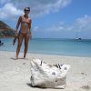 Beach Bag Cotton Canvas "Saint Lucia" NAVY - Image 3